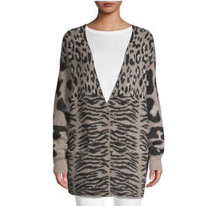 WILDFOX ANIMAL PRINT CARDIGAN SIZE M